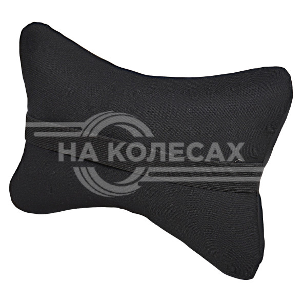 Подушка-косточка на подгол.&quot;ЭКО&quot;, искусств.кожа/полиэстер, 1 шт., черная