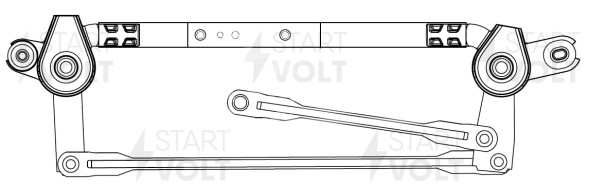 Трапеция стеклооч. для автомобилей Hyundai Solaris II (17-)
