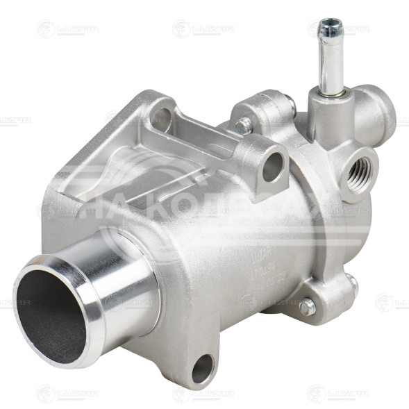 Термостат для автомобилей Лада X-Ray (15-)/Vesta (15-)/Гранта (14-) (алюминиевый корпус; дополнительный штуцер; обрезиненный клапан) (85°С)