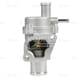 Термостат для автомобилей Лада X-Ray (15-)/Vesta (15-)/Гранта (14-) (алюминиевый корпус; дополнительный штуцер; обрезиненный клапан) (85°С)