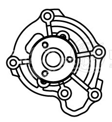 Насос водяной для автомобилей Nissan Micra (02-)/Note (06-) 1.0i/1.2i/1.4i