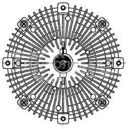 Муфта вязкостная для автомобилей Mitsubishi Pajero III (00-)/Pajero IV (06-) 3.0i/3.5i/3.8i (без крыльчатки)