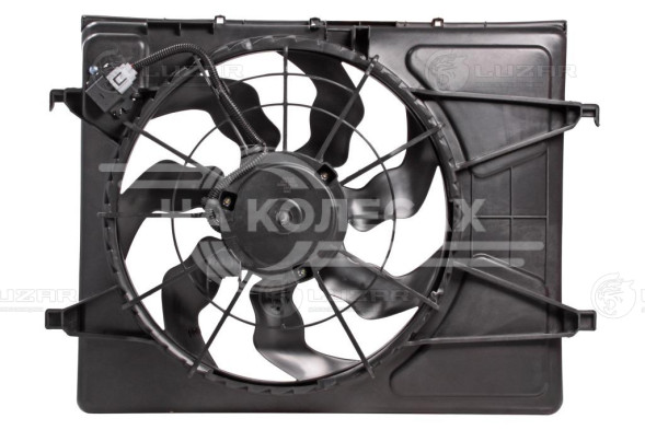 Электровентилятор охлаждения для автомобилей KIA CEED (07-)/Hyundai Elantra (HD) (06-) 1.4i/1.6i (с кожухом и резистором)