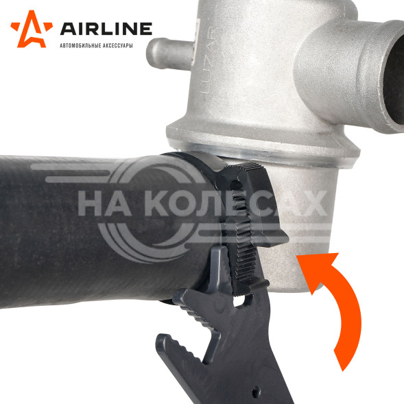 Ключ универсальный для демонтажа хомутов с зубчатым замком, пластик, черный