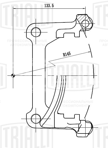 Скоба заднего тормозного суппорта для автомобилей VW Transporter T5 (03-)