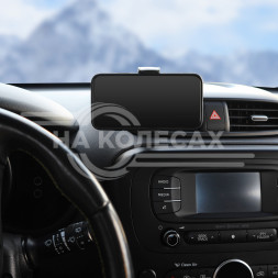 Держатель для телефона автомобильный в дефлектор раздвижной с шарниром