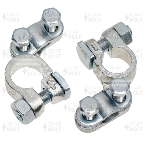 Клеммы АКБ в комплекте цинк 63мм под 2 винта М5