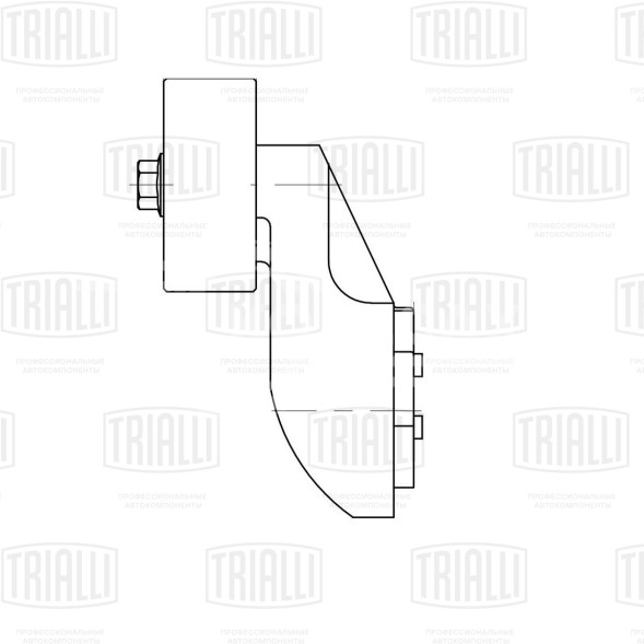 Ролик приводного ремня для автомобилей Mercedes Atego (04-)/Axor II (06-) Евро 4/5 (опорный, с кронштейном) d74