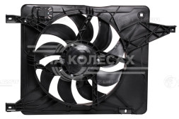 Электровентилятор охлаждения для автомобилей Nissan Qashqai (06-) (с кожухом и резистором)