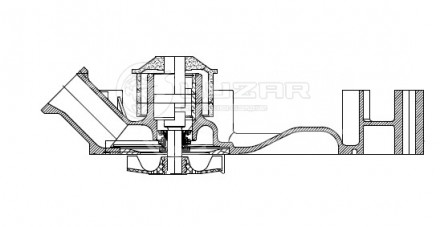 Насос водяной для автомобилей Land Cruiser 100 (98-)/Land Cruiser 200 (07-) 4.0i/4.3i/4.7i [1UZ; 2UZ; 3UZ]