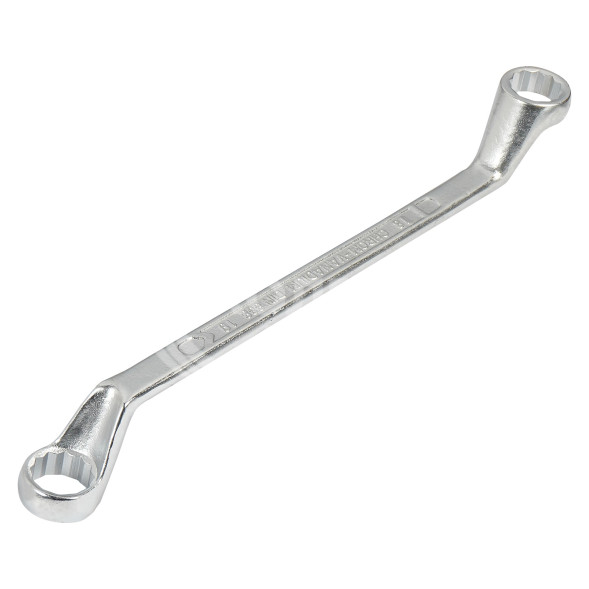 Ключ накидной с изгибом 18х19мм пласт. подвес