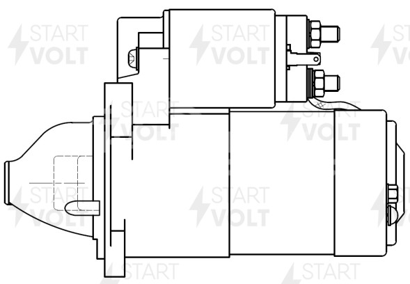 Стартер для автомобилей KIA Sportage I (93-)/Mazda 626 (91-) 2.0i 1,2кВт