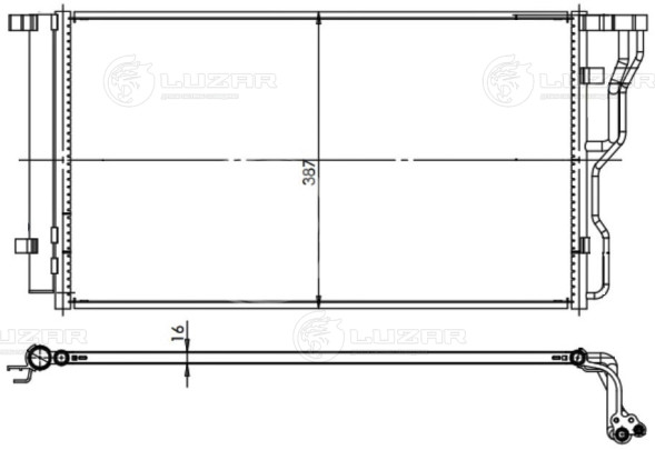 Радиатор кондиционера для автомобилей Hyundai i40 (11-)