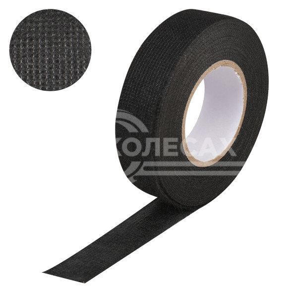 Изолента для жгутирования проводки 19 мм*10 м, антискрип, на осн. флиса