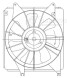 Электровентилятор охлаждения для автомобилей Suzuki SX4 (06-) (с кожухом)