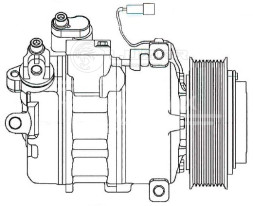 Компрессор кондиционера для автомобилей КАМАЗ 5490 (13-)/Axor (01-)