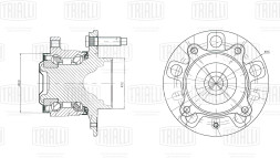 Ступица задняя в сборе с подшипником для автомобиля Chevrolet Cruze (09-)/Opel Astra J (10-) R-16 ABS