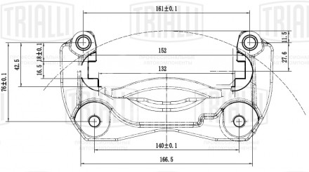 Скоба переднего правого тормозного суппорта для автомобилей Toyota RAV 4 (06-)/Auris II (12-)