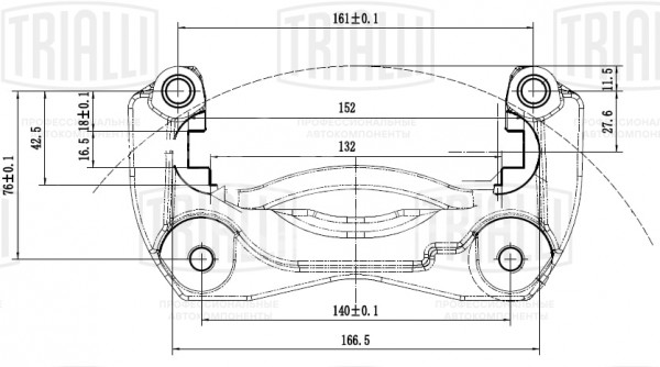 Скоба переднего правого тормозного суппорта для автомобилей Toyota RAV 4 (06-)/Auris II (12-)