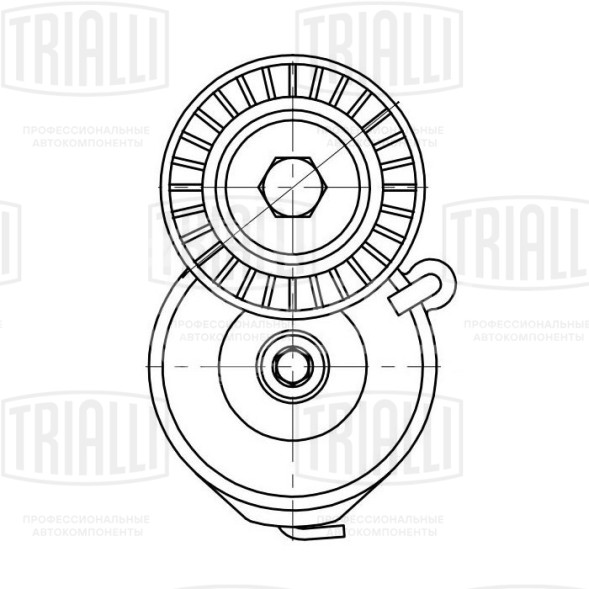 Ролик привод. ремня для автомобилей Opel Astra H (04-)/Zafira B (05-) 1.9d / Fiat Doblo (09-) 1.6d/2.0d (с натяжным механизмом)