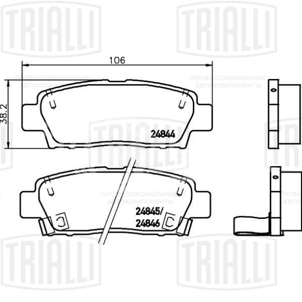 Колодки тормозные для автомобилей Toyota Mark II/Chaser/Cresta X90 (92-) дисковые задние для тормозной системы Sumitomo
