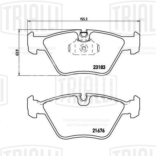 Колодки тормозные дисковые передние для автомобилей BMW 3 (E46) (98-) / X3 (E83) (04-) (PF 4184)