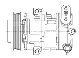Компрессор кондиционера для автомобилей Corsa D (06-)
