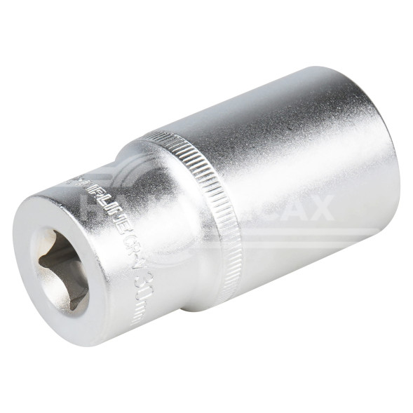 Головка торцевая 1/2&quot; DR шестигранная 30мм глубокая пласт. подвес