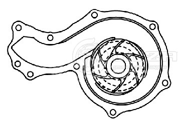 Насос водяной для автомобилей VW Golf II/III/Passat B3/B4 (83-99) 1.6/1.8/2.0 (без корпуса)