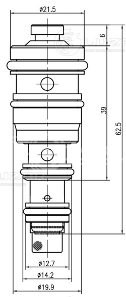 Клапан регулирующий компрессора кондиционера для а/м Lacetti (04-) (тип Delphi красный)