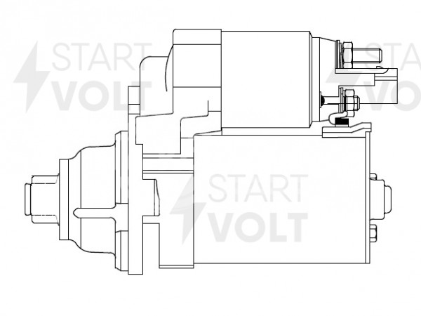 Стартер для автомобилей VAG Polo Sedan (10-)/Octavia A5 (04-) 1.4i/1.6i (тип Bosch) 1,1кВт