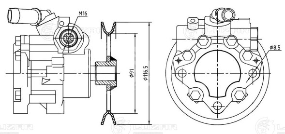Насос ГУР для автомобилей ГАЗель-Бизнес УМЗ 4216/Next А274 EvoTech 2.7