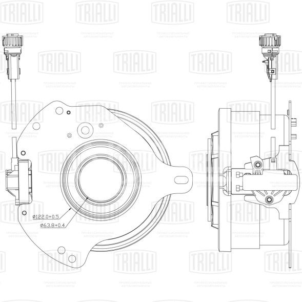 Муфта выключения сцепления для автомобилей VOLVO FM (05-)/FE (06-); RENAULT Kerax/Premium 2 (05-)/ C/D/K/T (13-) (ПГУ)
