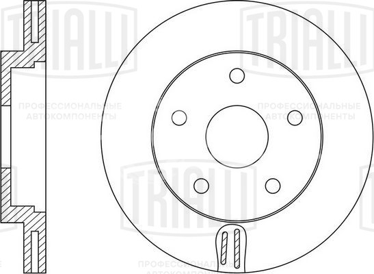 Диск тормозной для автомобилей Nissan Maxima A33 (99-) передний d=296