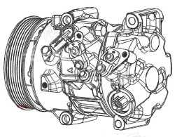 Компрессор кондиционера для автомобилей Camry (11-) 2.5i
