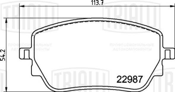 Колодки тормозные дисковые задние для автомобилей Mercedes A (W177) (18-)/CLA (C118) (19-) 114x54
