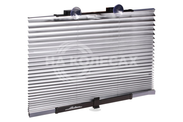 Шторка солнцезащитная 80см на лобовое/заднее стекло, раздвижная, серая