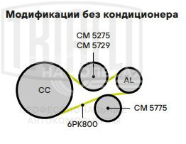 Ролик приводного ремня для автомобилей Ford Focus II (05-)/Peugeot 307 (00-) 1.4d/1.6d опорный d=60