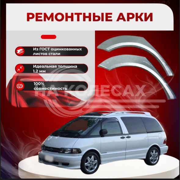 Ремонтные задние арки Toyota Previa I (XR10, XR20)