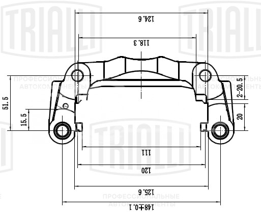 Скоба заднего правого тормозного суппорта для автомобилей Ford Transit (06-)