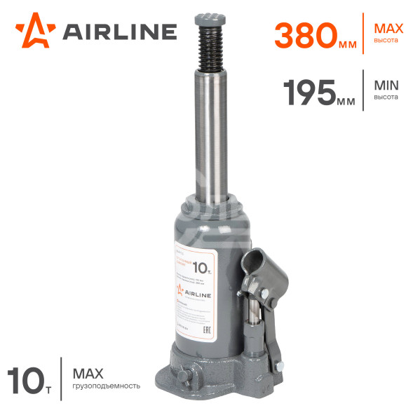 Домкрат бутылочный 10т 195-380мм