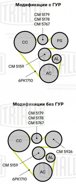 Ролик приводного ремня для автомобилей Peugeot 406 (99-)/407 (04-)/307 (00-)/Citroen C5 (01-) 1.8i/2.0i/2.2i [EW7J, EW10J, EW12J] (с натяжным механизмом)
