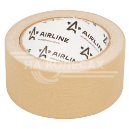 Лента клейкая малярная (скотч) термостойкая 110°C, 48 мм*40 м, коричневая