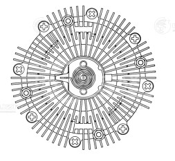 Муфта вязкостная для автомобилей Toyota Land Cruiser 100 (98-) 4.7i (без крыльчатки)