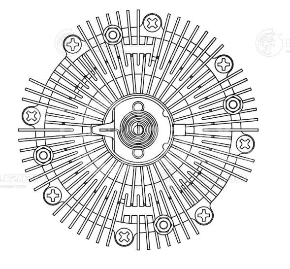 Муфта вязкостная для автомобилей Toyota Land Cruiser 100 (98-) 4.7i (без крыльчатки)