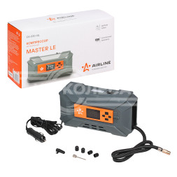 Компрессор MASTER LE эл.манометр+пласт.корпус + фонарь, в сумке (22 л/мин.,7 АТМ)