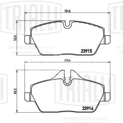 Колодки тормозные для автомобилей BMW 1 (E81/87) (04-) / Mini Cooper (06-) дисковые передние