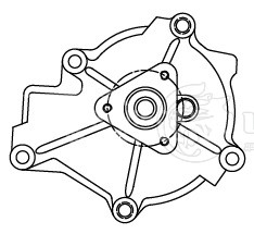 Насос водяной для автомобилей Hyundai Santa Fe (06-)/KIA Sorento (09-) 2.0D/2.2D