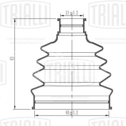 Пыльник ШРУСа наружного для автомобилей Kia Sportage II (04-)/Hyundai Tucson (04-) 2.0 CVVT/CRDi