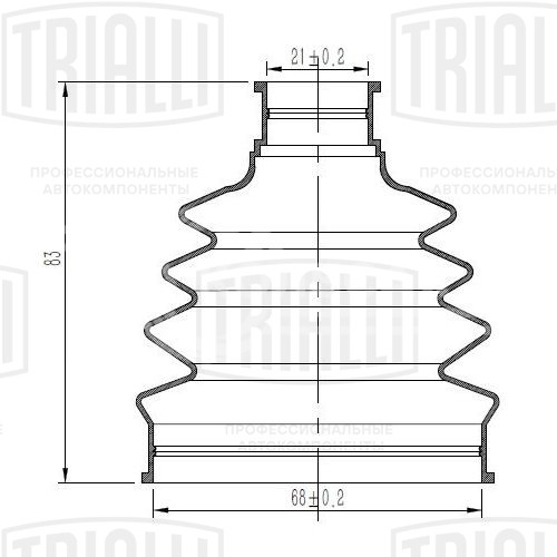 Пыльник ШРУСа наружного для автомобилей Kia Sportage II (04-)/Hyundai Tucson (04-) 2.0 CVVT/CRDi